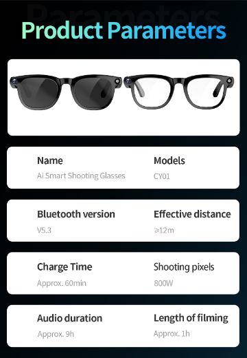 15 AI Smart White Light Glasses CY01A