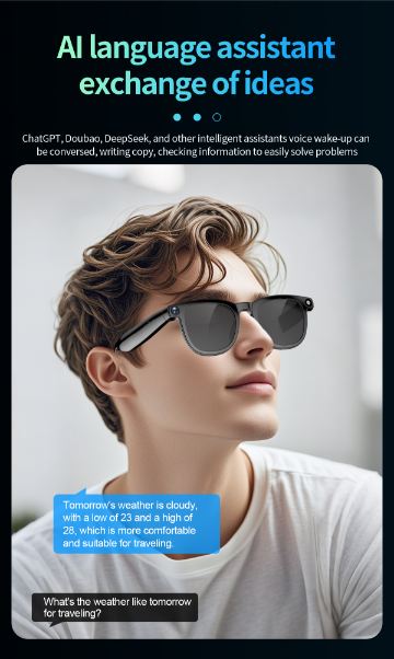 BLACK AI Smart Glasses CY01B