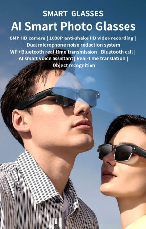 black AI Smart Glasses L802