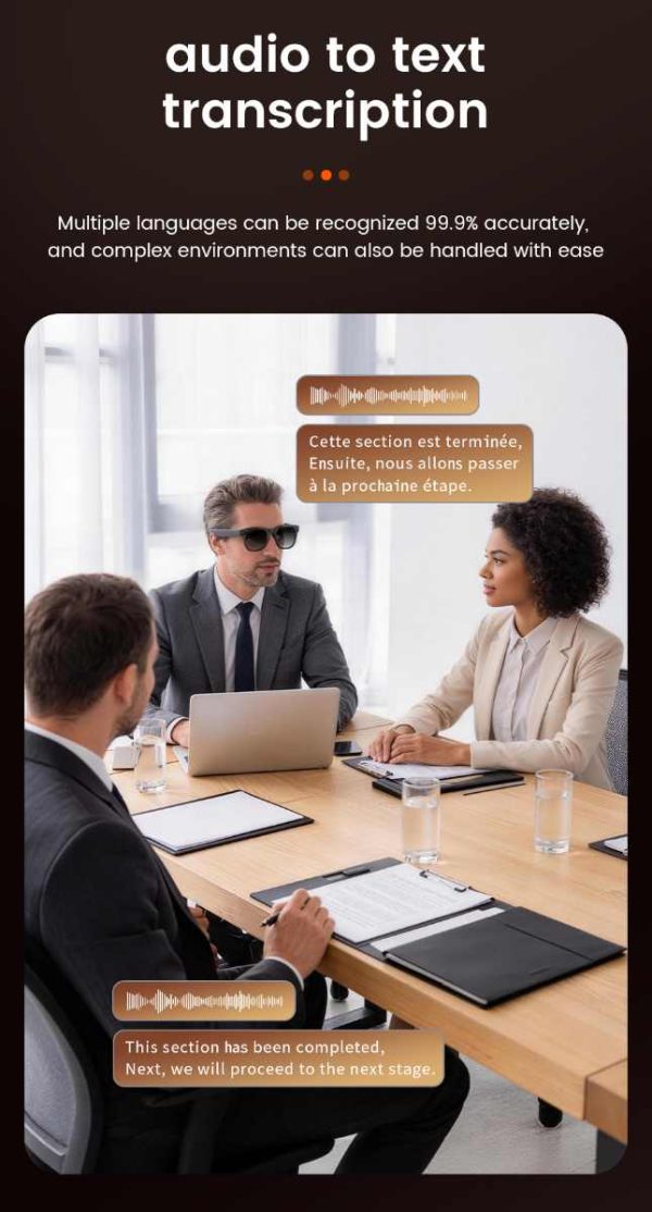 Real-time translation smart glasses